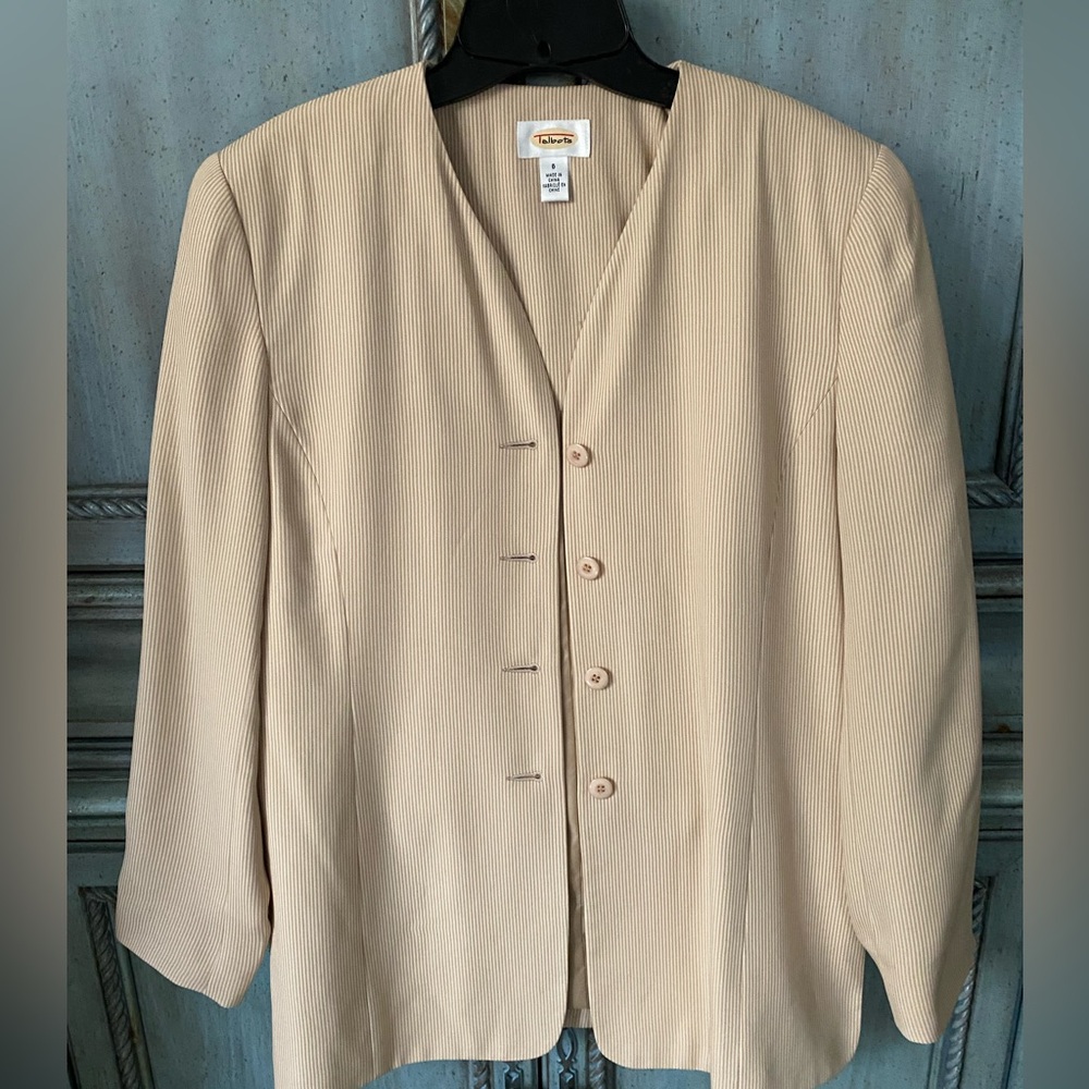 Talbots Beige and Lighter Beige Women's Blazer